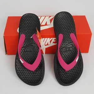 Nike Black & Pink Solay Thong Sandals SZ 7 & 8